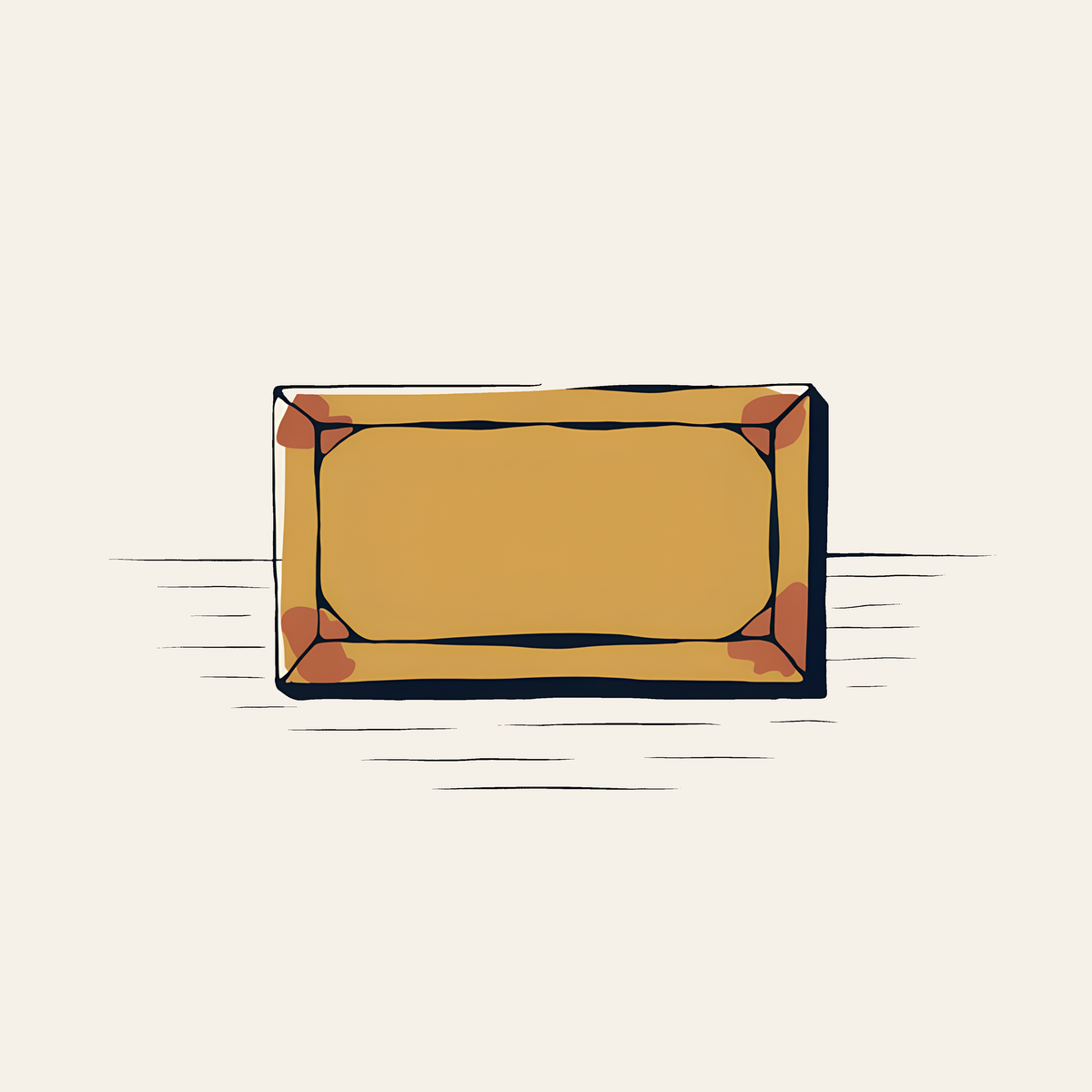 A brass nameplate on a desk